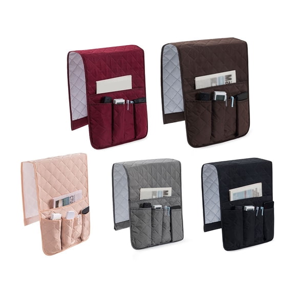 Burgundy Sofa Armrest Storage Bag Protect Your Furniture from Cat Scratches black Smile Home