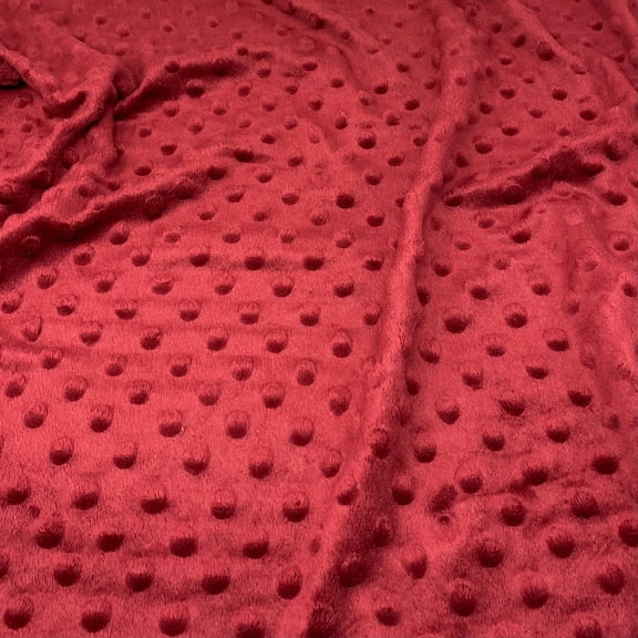 Burgundy Soft Minky Bubble Solid