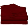 thumbnail image 1 of Burgundy Solid King (76"x 80") Size Sleeper Sofa Bed Sheet Set - Luxury 100% Egyptian Cotton - 800 Thread Count - Fits Mattresses Up to 5" Inches Deep Pocket, 1 of 5