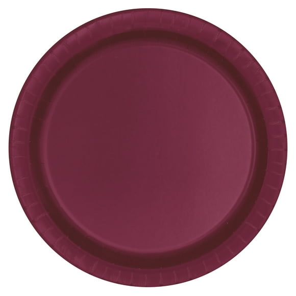 Disposable Paper Plates, 9", Burgundy, 20 Pieces, by Way To Celebrate