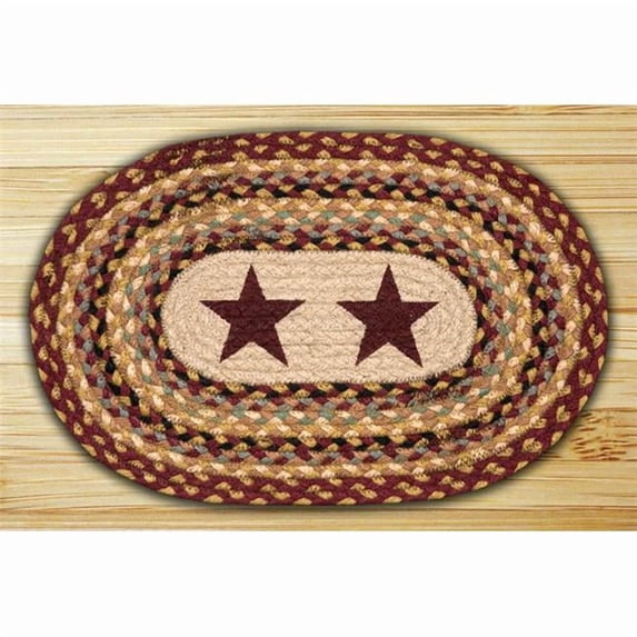 Burgundy Stars Oval Placemat