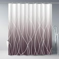 thumbnail image 1 of Burgundy Striped Polyester Shower Curtain for Bathroom with Hooks, Shower Curtains for Bathroom, Waterproof Bath Accessories Hotel Style - Machine Washable 72 x 72, 1 of 6