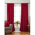 thumbnail image 1 of Burgundy Tab Top Velvet Curtain / Drape / Panel - Piece, 1 of 2
