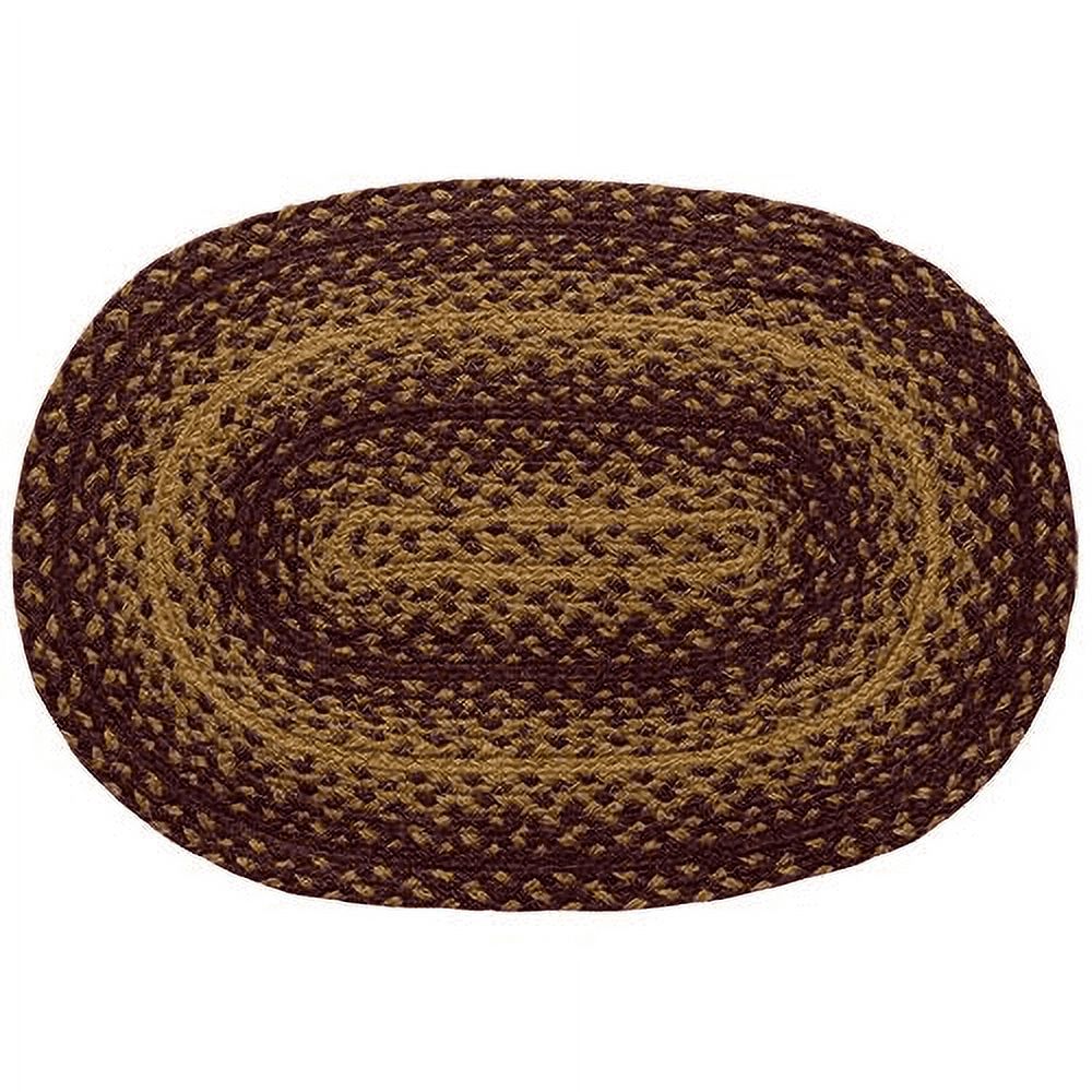 Burgundy/Tan Braided Placemat