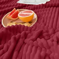 Burgundy Throw Blanket,Fleece Blanket,Fuzzy Soft Microfiber Bed Blanket,Lightweight Gift Blanket Fleece Air Conditioning Blanket Towelling Blanket with Milk Fleece Nap Blanket(Red 40*28in)