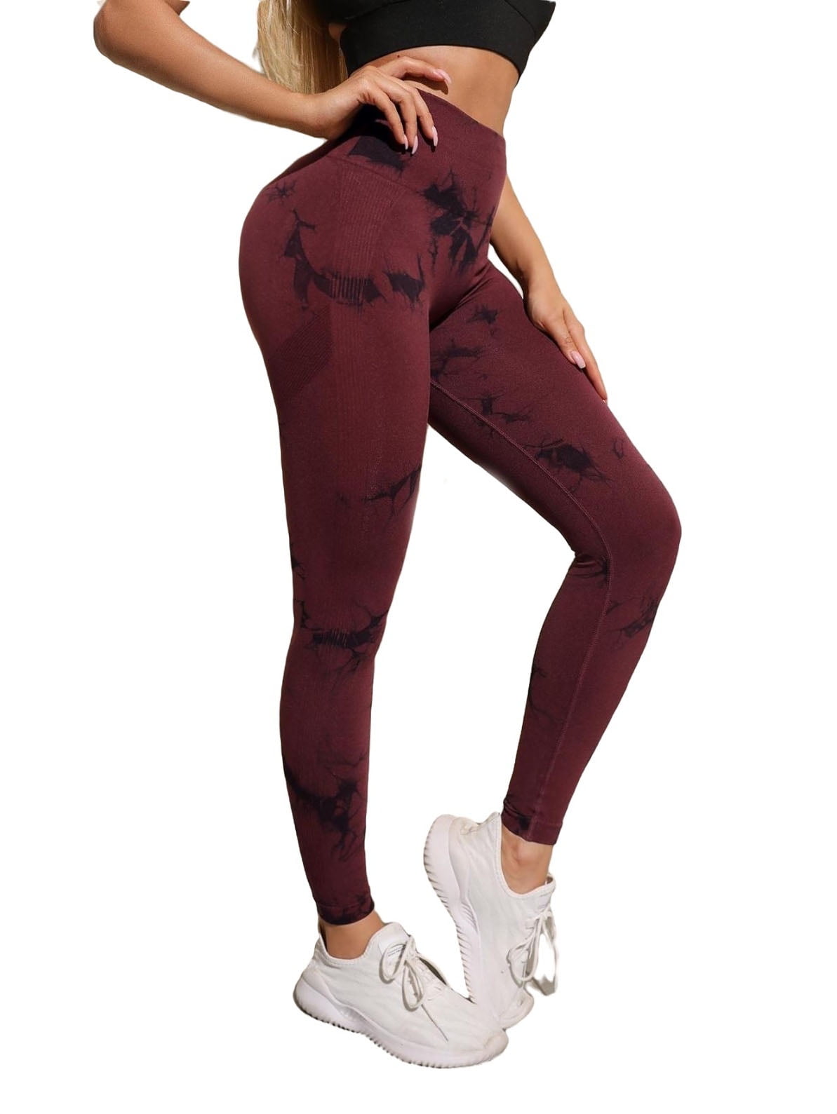 Burgundy sports leggings clearance