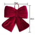 thumbnail image 1 of Burgundy Velvet Bow Christmas Tree Door Ornament Wall Decoration with Natural Berries and Pinecones for Festive Holiday Interior Decor, 1 of 4