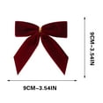 thumbnail image 1 of Burgundy Velvet Bows for Christmas Tree 24-Pack, Small Wreath Gift Wrap Bows for Crafts Party Decor, Mini Ribbon Bows with Wire(B), 1 of 2
