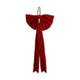 thumbnail image 1 of Burgundy Velvet Christmas Tree Bows Large Plush Stuffed Christmas Bows Vintage Hanging Ornament for Holiday Crafts, Wreaths, Garlands, Staircase, Xmas, Wedding, Home Decor (35.4 x 15.7 inch), 1 of 5