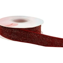 Burgundy Velvet Ribbon Wired 0.4 Inch Glossy Velvet with Glitter Christmas Ribbon for Christmas Tree Decoration Big Bow Gift Wrapping Crafts Wreaths Supplies 5 Yards