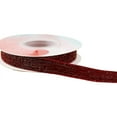 thumbnail image 1 of Burgundy Velvet Ribbon Wired 0.4 Inch Glossy Velvet with Glitter Christmas Ribbon for Christmas Tree Decoration Big Bow Gift Wrapping Crafts Wreaths Supplies 5 Yards, 1 of 6