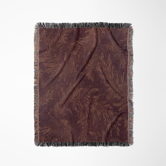 Burgundy Vines, Woven Blanket