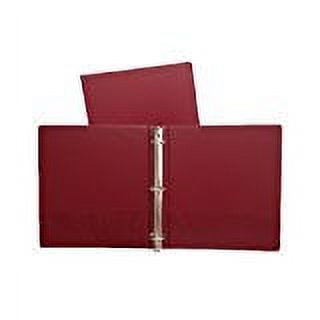 Burgundy Vinyl Standard 3-Ring Binders, 1.5-Inch, for 8.5" x 11" Sheets, with Inside Pockets, 2-PACK