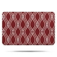 thumbnail image 1 of Burgundy and White Wavy Pattern Bathroom Rugs Mat,Non Slip Microfiber Bathroom Rug,Rubber Backing,Soft Bathroom Mats for Bathroom Floor,Tub and Shower,17x27in(43x68cm), 1 of 5