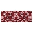 thumbnail image 1 of Burgundy and White Wavy Pattern Kitchen Rug Mat,Kitchen Runner Rugs Non Skid Washable,Decorative Kitchen Floor Mats for Kitchen,Sink,Laundry,17"x47.2", 1 of 7