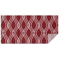 thumbnail image 1 of Burgundy and White Wavy Pattern Rectangle Tablecloth 60"x120",Waterproof Polyester Rectangle Table Cloth, Wipeable Spillproof Polyester Tablecloth for Dining, Camping, Indoor and Outdoor, 1 of 6
