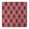 thumbnail image 1 of Burgundy and White Wavy Pattern Square Fitted Tablecloth with Elastic Edge,Square Table Cover,Washable Elastic Table Cover for Home Kitchen Party Decor 36"x36", 1 of 6