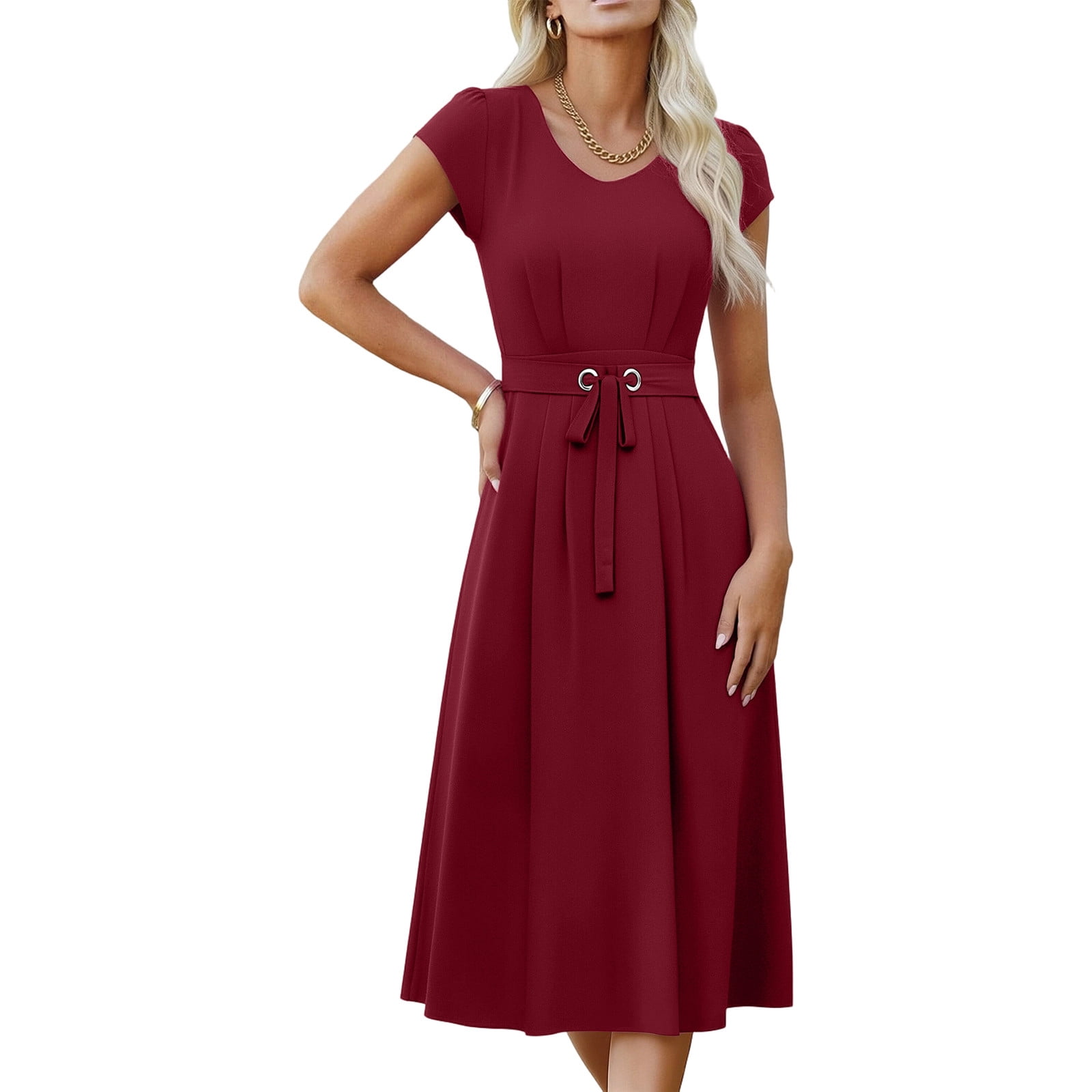 burgundy ladies dresses Plus Size Dress, Cocktail Dress, Womens Dress, Red Dress, Dress, Rust, Women Dress, Knee Length, Short Sleeve Dress, 1950's Dress season temperatures Burgundy Romantic Wrap Dress, Bridesmaids