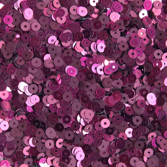 Burgundy Wine Red Sequins 4mm Matte Metallic Duo Reversible Made in USA