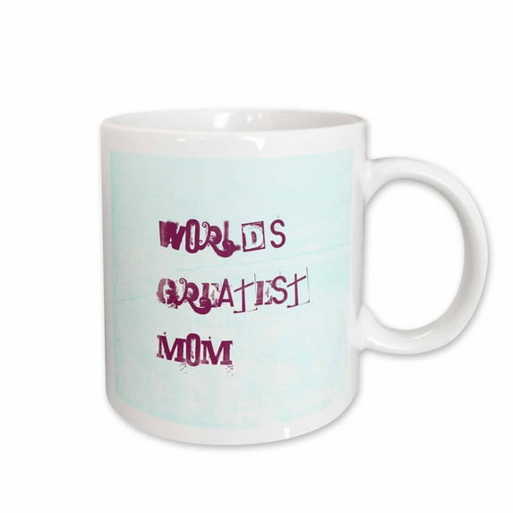 3drose, Burgundy Worlds Greatest Mom Mothers Day, 15oz Mug