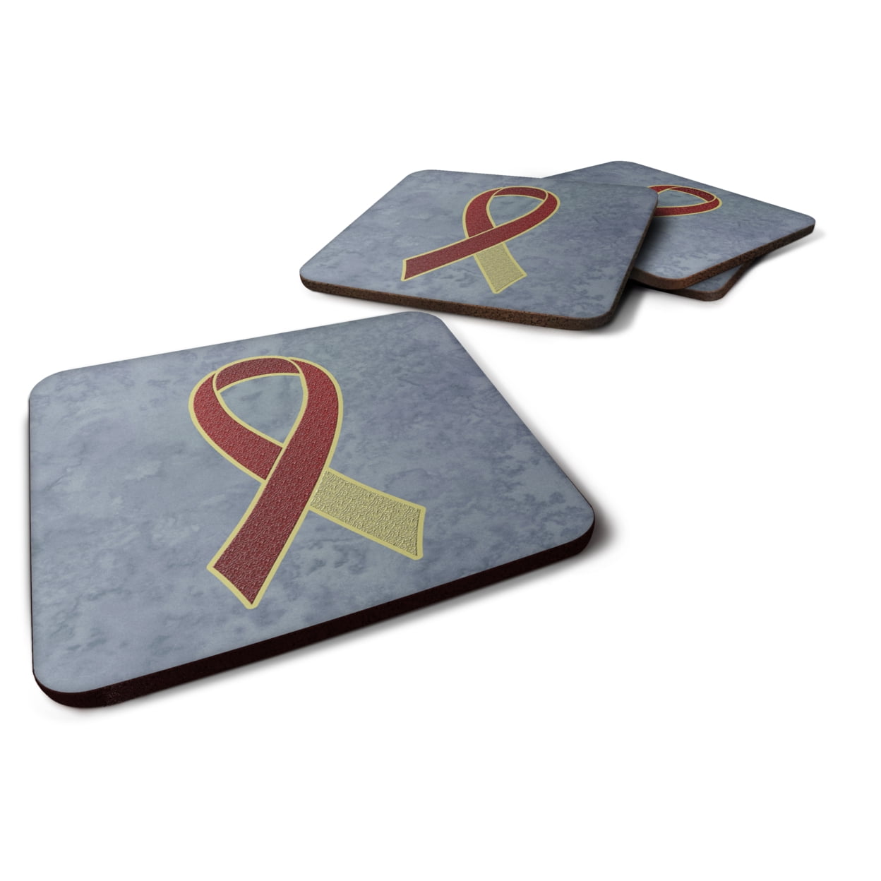 Burgundy and Ivory Ribbon for Head and Neck Cancer Awareness Foam ...