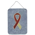 thumbnail image 1 of Burgundy and Ivory Ribbon for Head and Neck Cancer Awareness Wall or Door Hanging Prints, 1 of 2