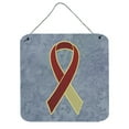 thumbnail image 1 of Burgundy and Ivory Ribbon for Head and Neck Cancer Awareness Wall or Door Hanging Prints, 1 of 1