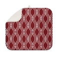 thumbnail image 1 of Burgundy and White Wavy Pattern Dish Drying Mat for Kitchen 1 Pack, Ultra Absorbent Microfiber Dishes Drainer Mats,16"x18", 1 of 6