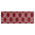 thumbnail image 1 of Burgundy and White Wavy Pattern Kitchen Rug Mat,Kitchen Runner Rugs Non Skid Washable,Decorative Kitchen Floor Mats for Kitchen,Sink,Laundry,17"X47", 1 of 5