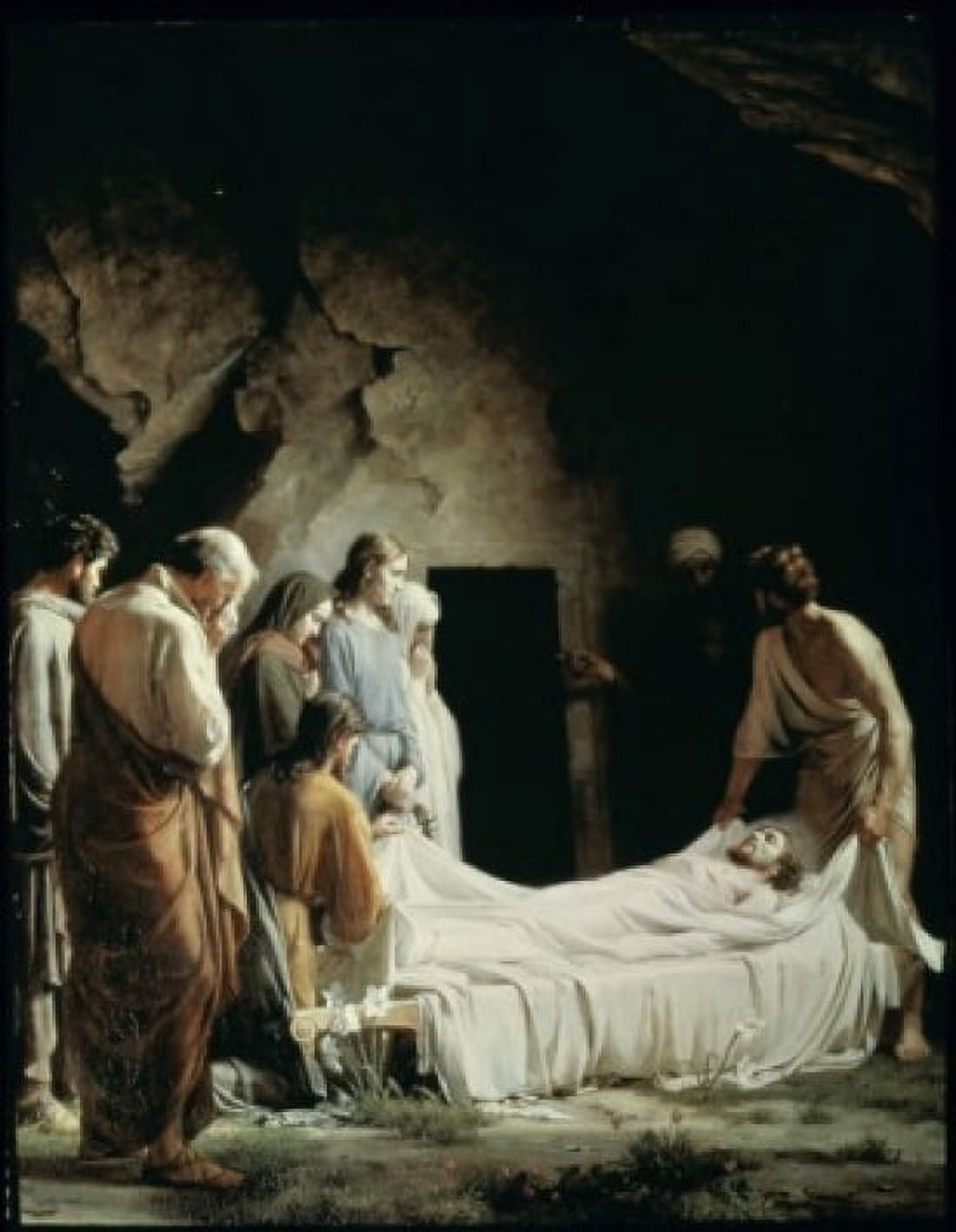 Burial of Christ Carl Heinrich Bloch (1834-1890 Danish) National History Museum Frederiksborg Castle Denmark Canvas Art - Carl Heinrich Bloch (18 x 24)