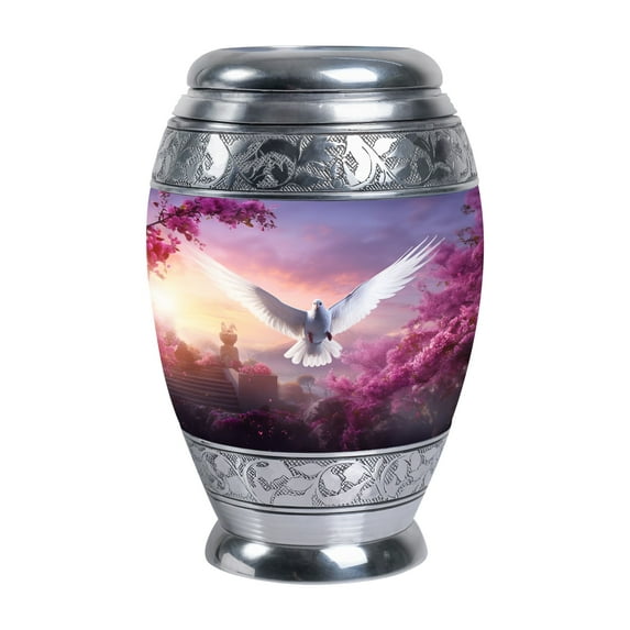 Burial Dove And Cherry Blossom Urns For Adult Human Ashes - Urn For Human Ashes Adult Women & Men - Ash Urns For Human Keepsake - Pink Urns Human Ashes - Urns Human Ashes (Size - 3inch, 1pcs)