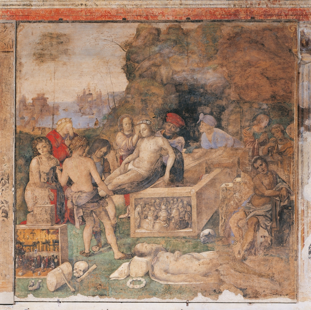 Burial Of Sts Valerian And Tiburtius Canvas Art - (36 x 24)