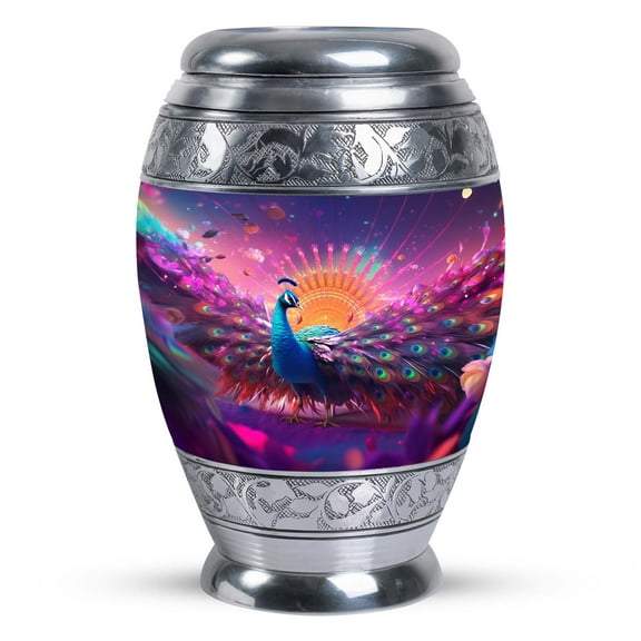 Burial Peacock Urns For Adult Human Ashes - Cremation Urns For Ashes For Men & Women - Burial Urns For Human Ashes - Ash Urns For Humans - Keepsake Urns For Ashes(Size - 3inch, 1pcs)