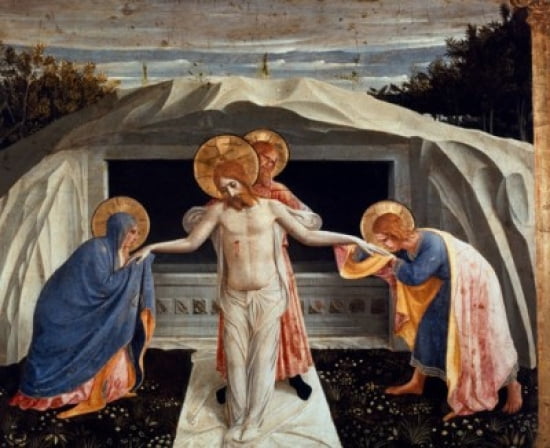Burial of Christ by Fra Angelico (1387-1455) Germany Munich Alte Pinakothek Canvas Art - Fra Angelico (18 x 24)