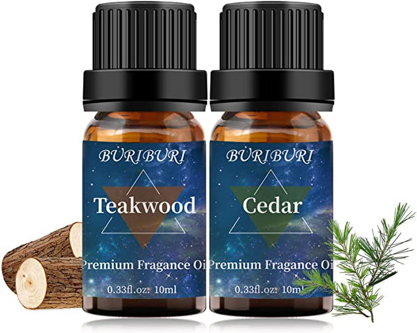 Buriburi Cedar and Teakwood Essential Oil 100% Pure, Undiluted, Natural,  Organic Aromatherapy 10ml 