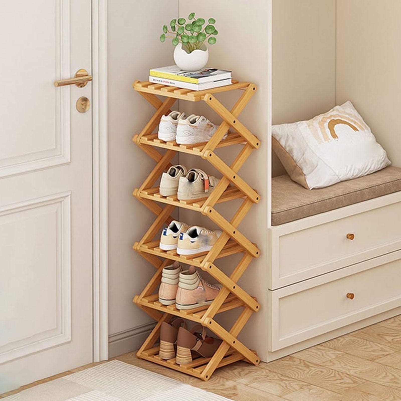 Buric 6 Tier Flexible Combination Shoe Rack, Shoe Organizer