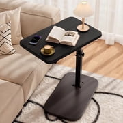 Buric C-shaped Adjustable Sofa Side Table, 360° Swivel Small Side Table, Side Table For Living Room, Bedroom, Sofa TV Tray Table, Side Table For Small Space (Bl