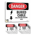 thumbnail image 1 of Buried Cable Call Before Digging #811 OSHA Danger Vinyl Decal Label 7 Inch x 5 Inch - 10 Pack, 1 of 6