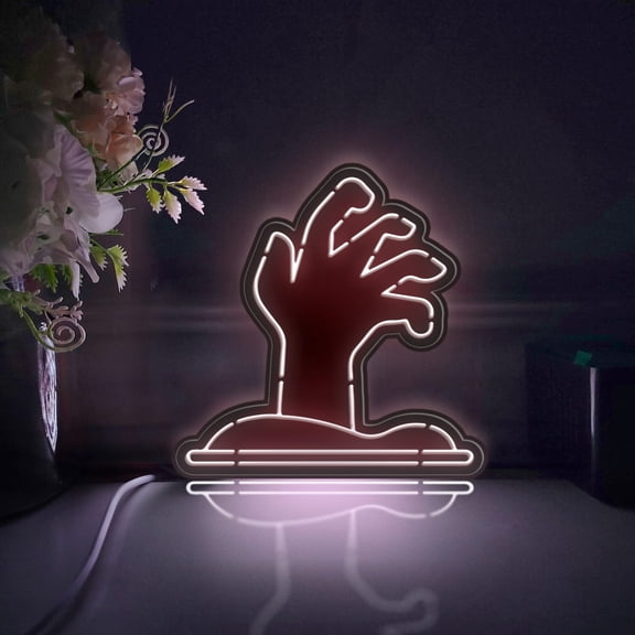Buried Hand Led Light Box, Dimmable Neon-Like Light Signs USB Power for Wall Decor Bedroom Decoration, Static Light (WxH) 11"x11"