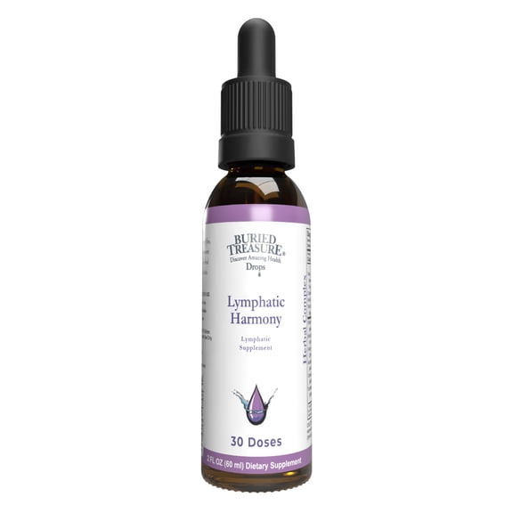 Buried Treasure Lymphatic Harmony Drops - 2oz, 30 Servings, Lymphatic Supplement with Cleavers, Burdock, Echinacea, and Astragalus