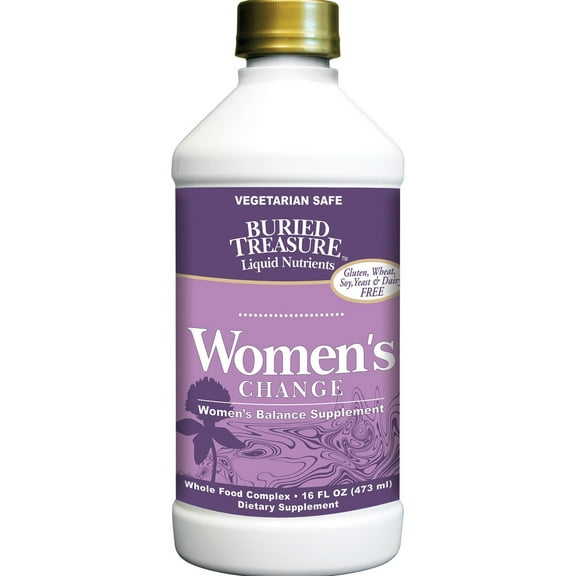 Buried Treasure Women's Change Hormonal Support Liquid, 16 Fl Oz