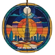 Burj Khalifa Dubai Ornament   Christmas 2025 Holiday Ornament for Adventurers, Couples, Families or Friends Who Love Travel