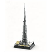 Burj Khalifa Tower Dubai Building Blocks Set   555 Pieces Advanced Architecture Model Kit, Collectible Architecture Souvenir,