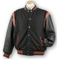 thumbnail image 1 of Burk'S Bay  Red Reversible Wool and Leather Jacket - Small, 1 of 1