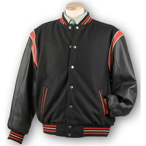 Burk'S Bay Red Reversible Wool and Leather Jacket - Small