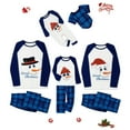thumbnail image 1 of Burkashear Family Matching Christmas Pajamas, Letter Print Long-Sleeved Round Neck Tops + Plaid Trousers Sleepwear Outfits, 1 of 10
