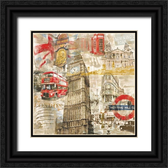 Burke, Tyler 12x12 Black Ornate Wood Framed with Double Matting Museum Art Print Titled - In London