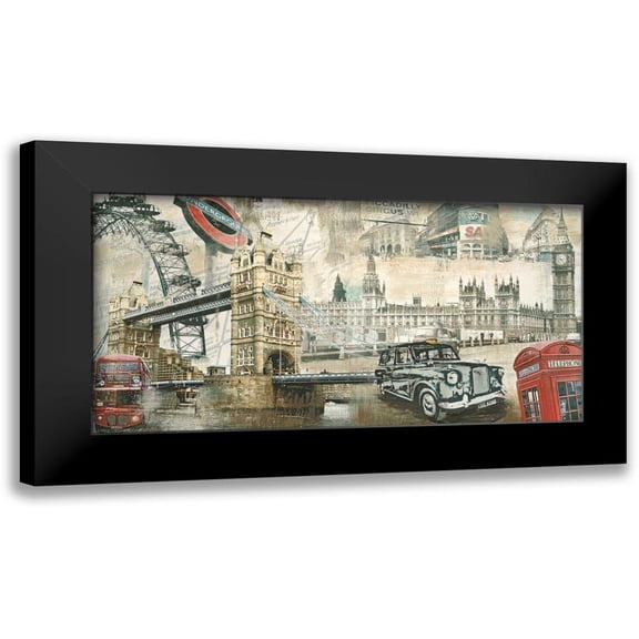 Burke, Tyler 14x9 Black Modern Framed Museum Art Print Titled - London