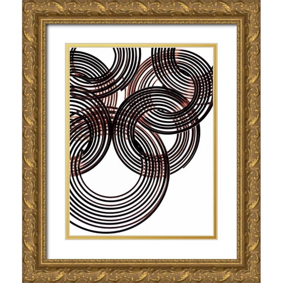 Burkhart, Monika 12x14 Gold Ornate Wood Framed with Double Matting Museum Art Print Titled - Intertwined II