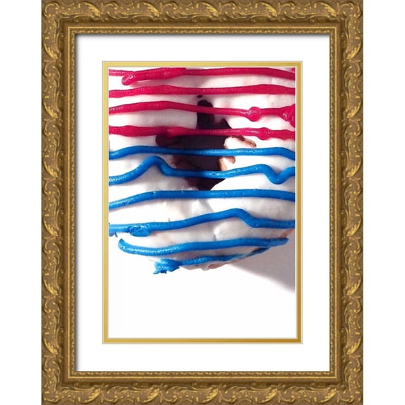 Burkhart, Monika 14x18 Gold Ornate Wood Framed with Double Matting Museum Art Print Titled - Doughnut Fun III
